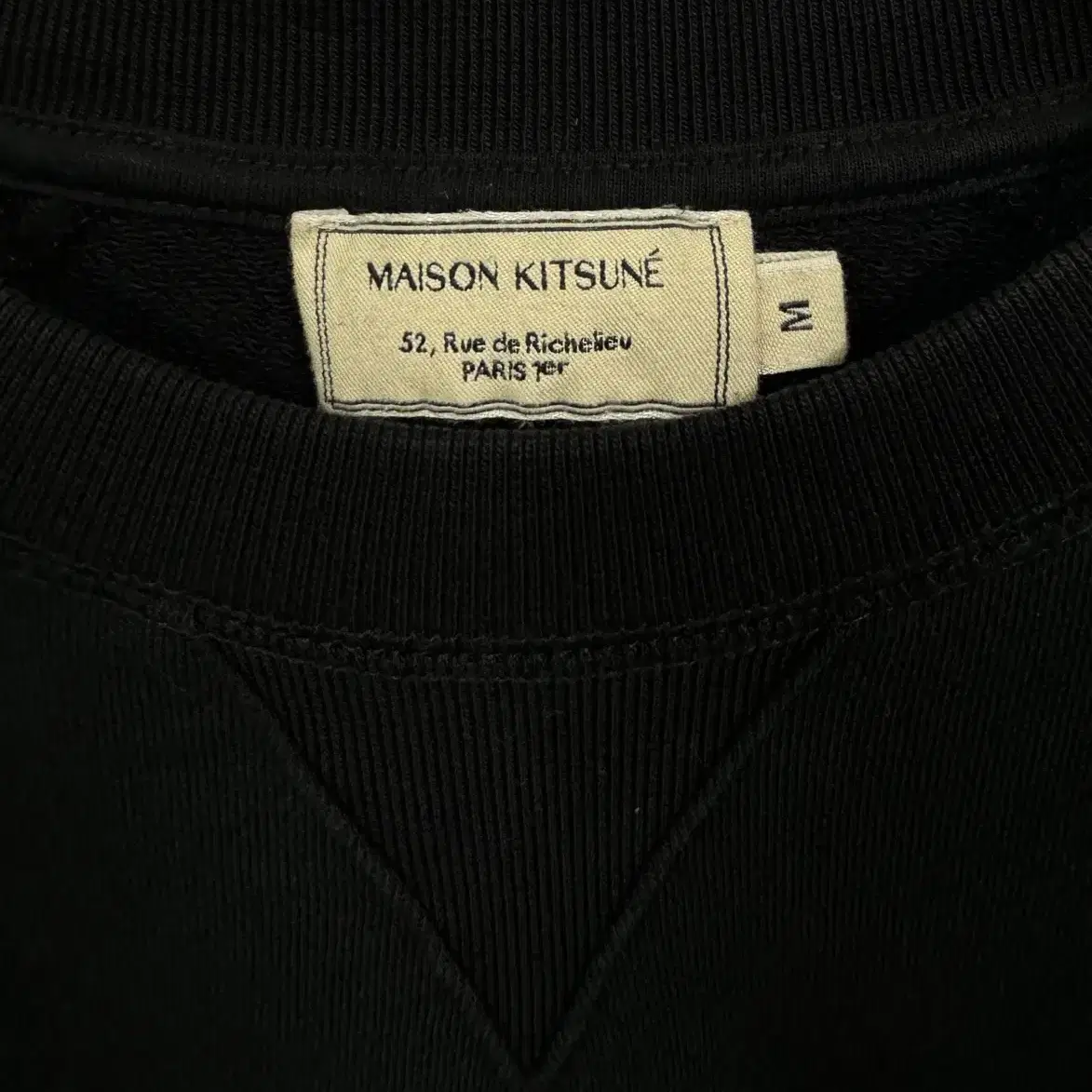 MAISON KITSUNE 메종키츠네 폭스헤드 블랙 스웻셔츠