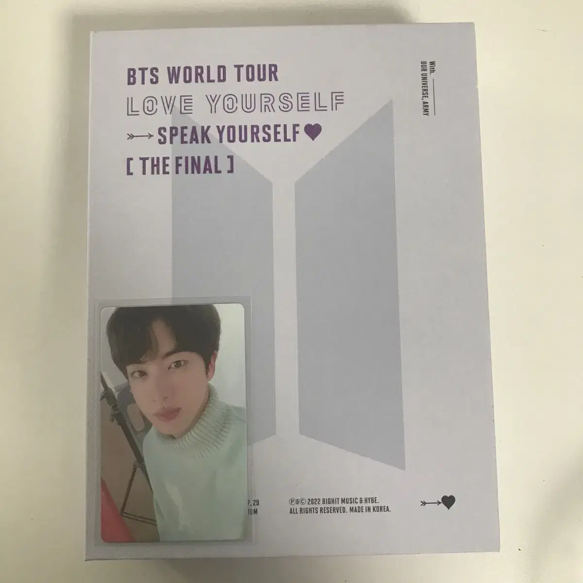 방탄 스픽콘 디비디 DVD 풀박 포카포함 석진