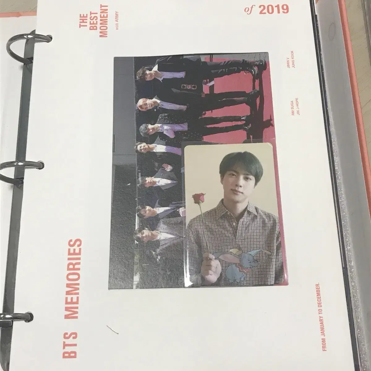 2019 방탄 메모리즈 디비디 DVD 풀박 포카포함 석진