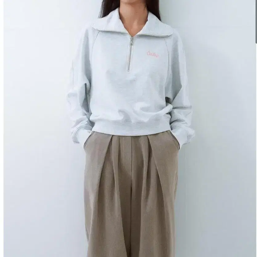 osthe 오스더 cotton wide tuck pants brown