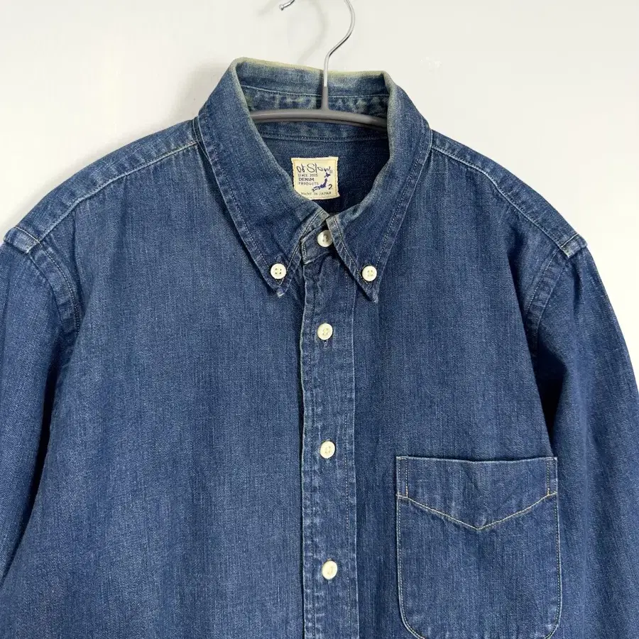 orslow button down denim shirt