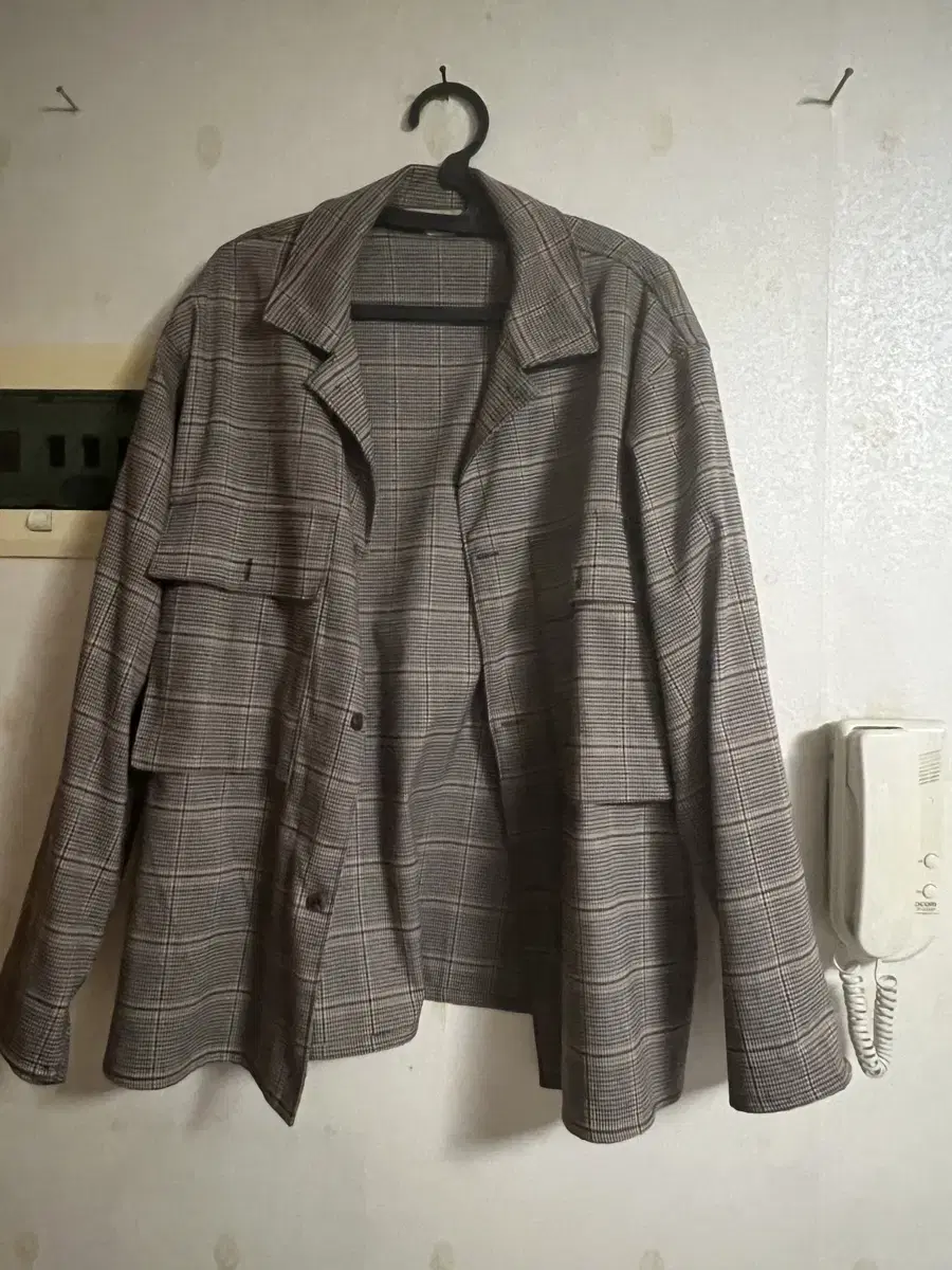 Check coat jacket