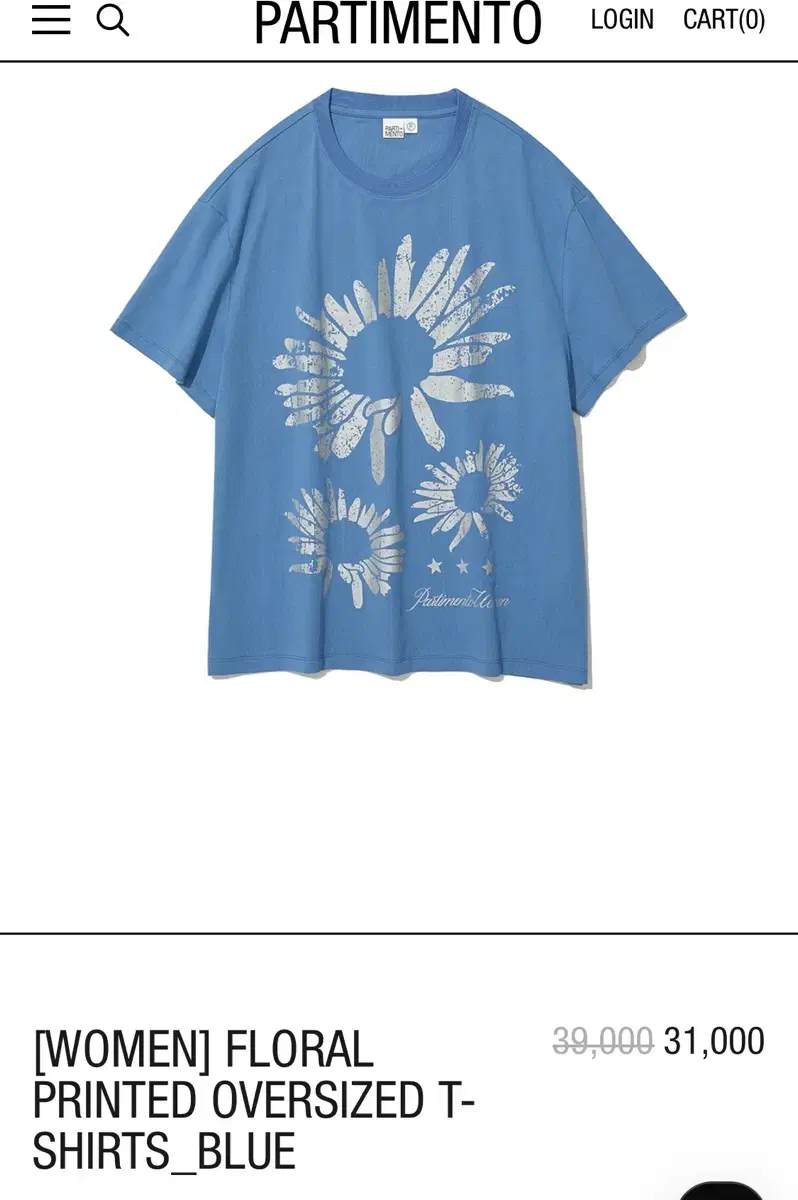 파르티멘토우먼 FLORAL PRINTED OVERSIZED T-SHIRT