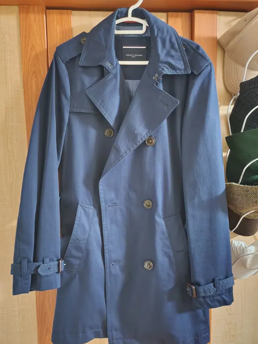 Tommy Hilfiger Navy Trench Coat (size 46)