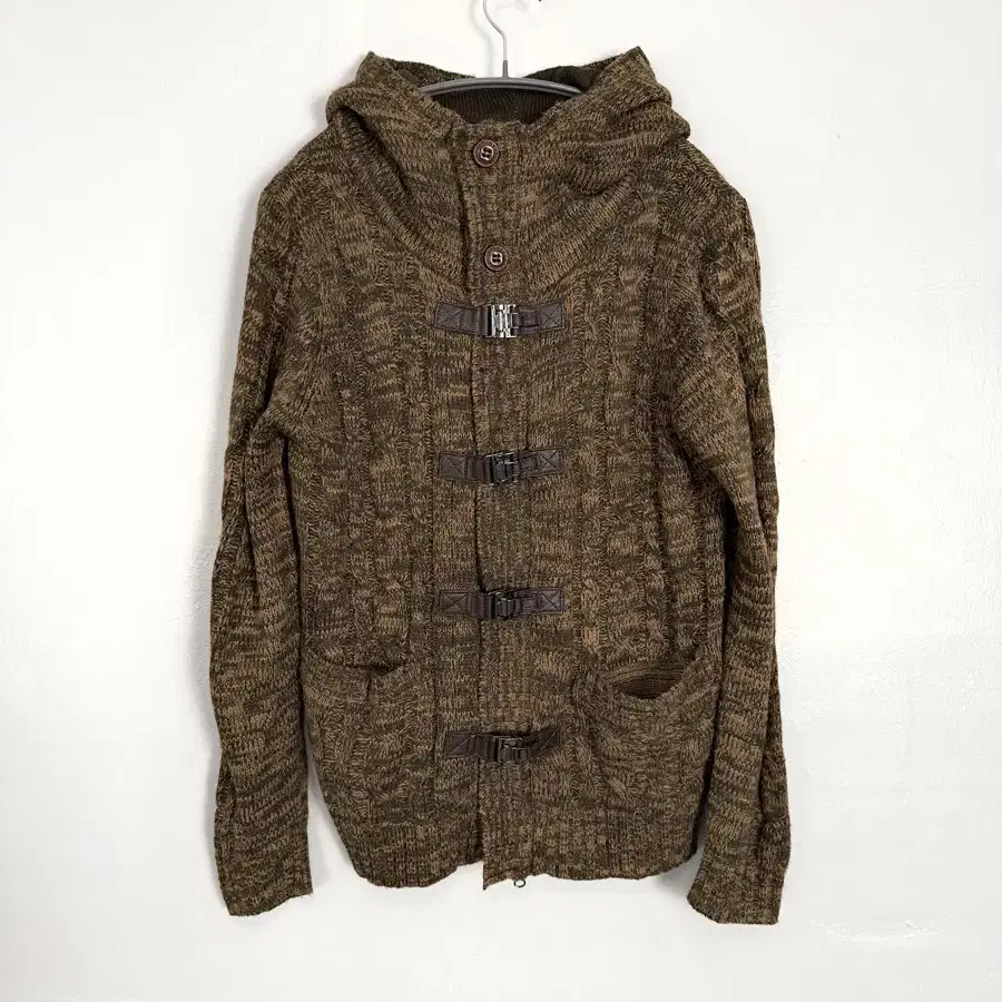 In The Attic toggle knit hoodie jacket