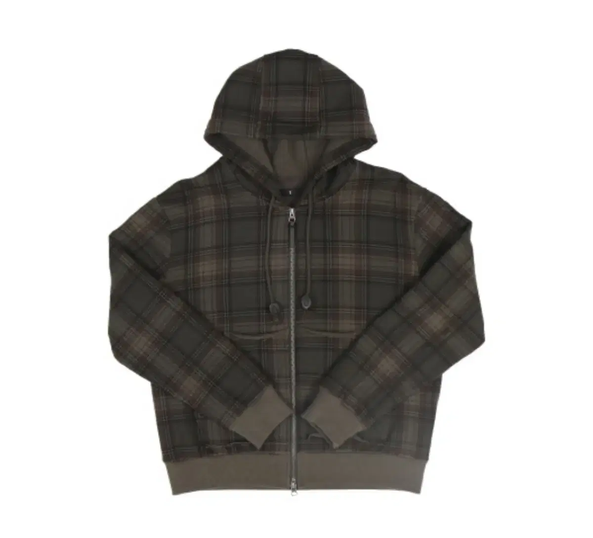 size 2 safarispot tartan check hoodie with zip-up tartan