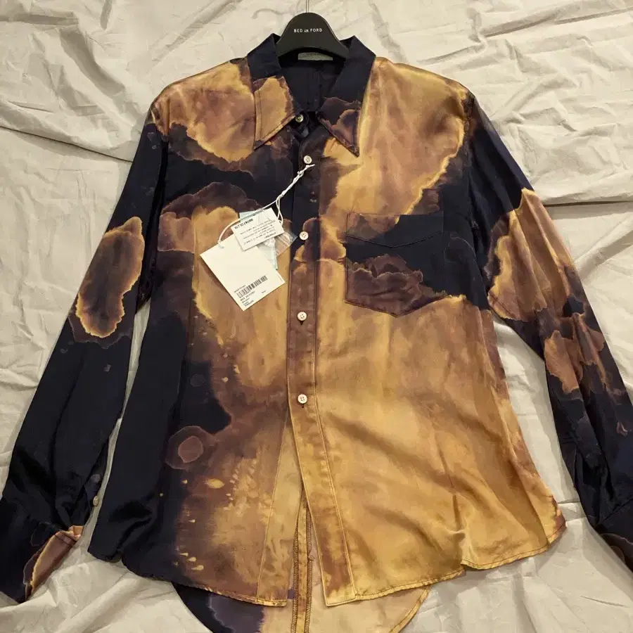 [새상품] Bed J.W Ford silk shirt 블랙 프린트 셔츠