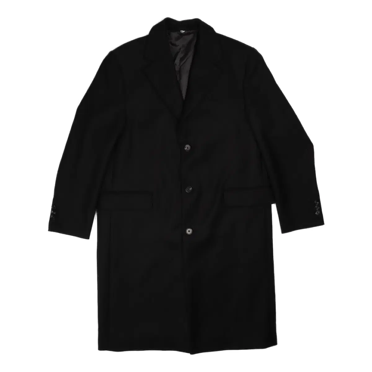 선플라워 Wool Clean Coat Black