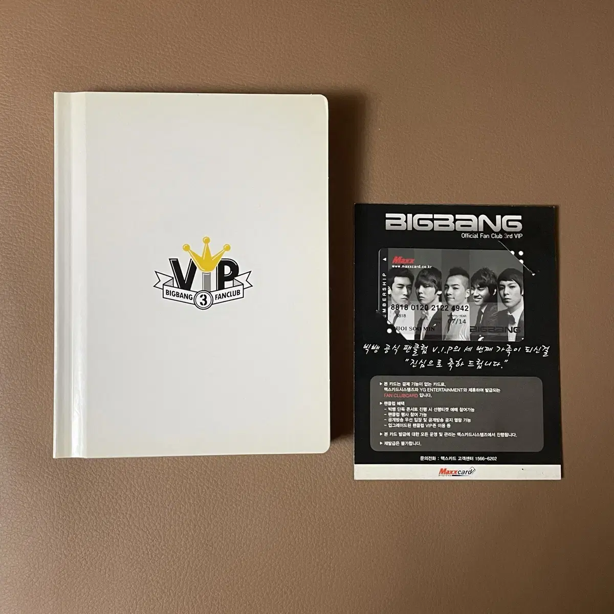 BIGBANG VIP 3rd Season Official Fan Club kard & Diary Goods