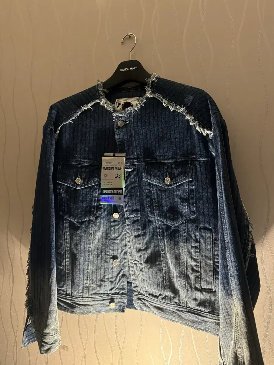 Maison Martin Margiela NON COLLAR STRIPE DENIM JACKET