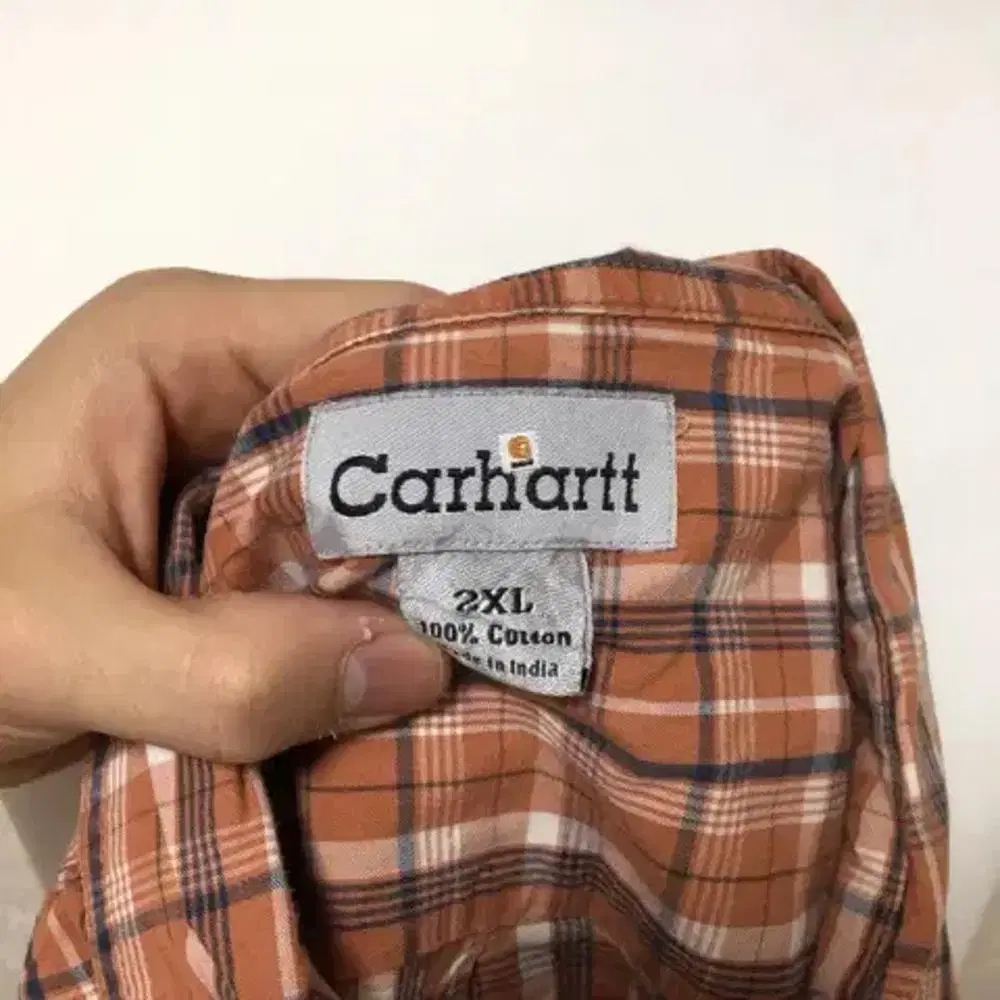 2XL 칼하트 체크 반팔 셔츠. Carhartt (c9)