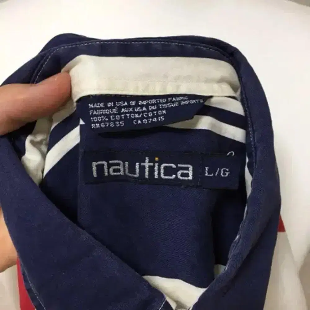 L 노티카 반팔 셔츠. Nautica (c14)