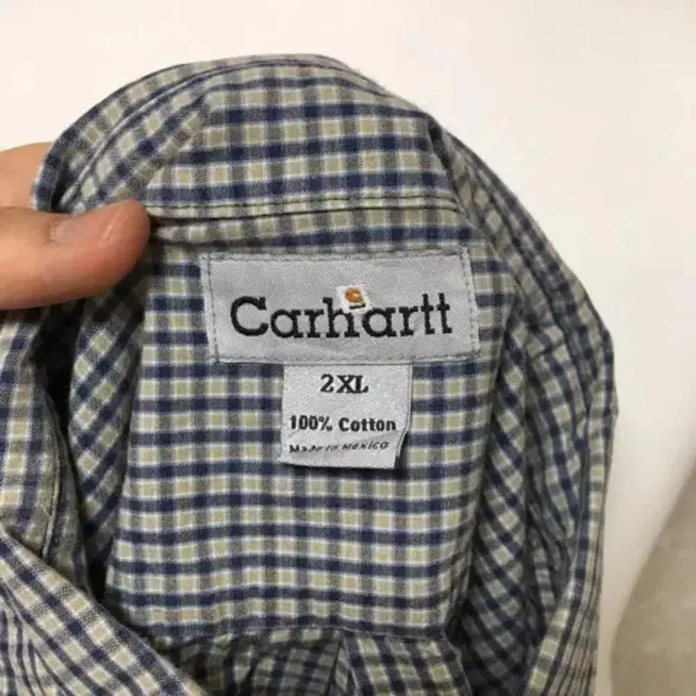 2XL 칼하트 체크 반팔 셔츠. Carhartt (c16)