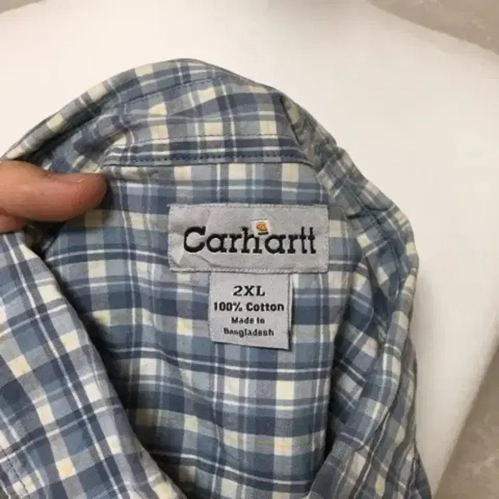 2XL 칼하트 체크 반팔 셔츠. Carhartt (c18)