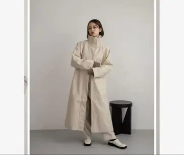 최종 가격 아래 에르메스 스탠드넥 롱코트