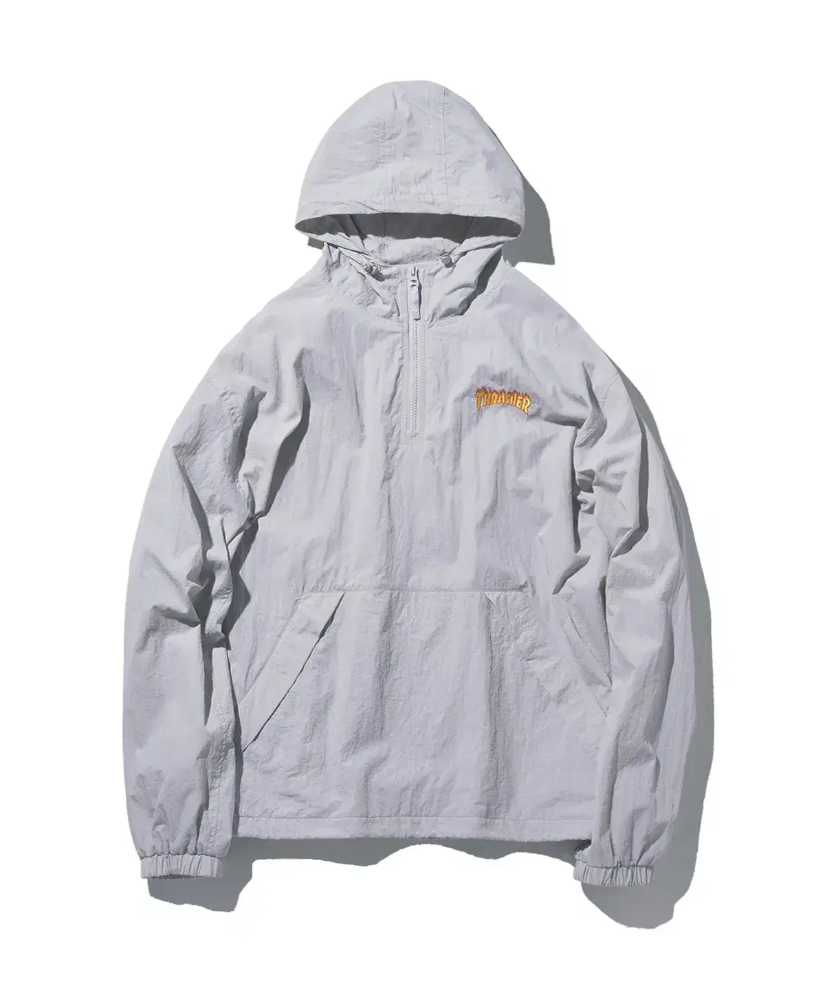 Flame Nylon Anorak Jacket Light Grey Lsize