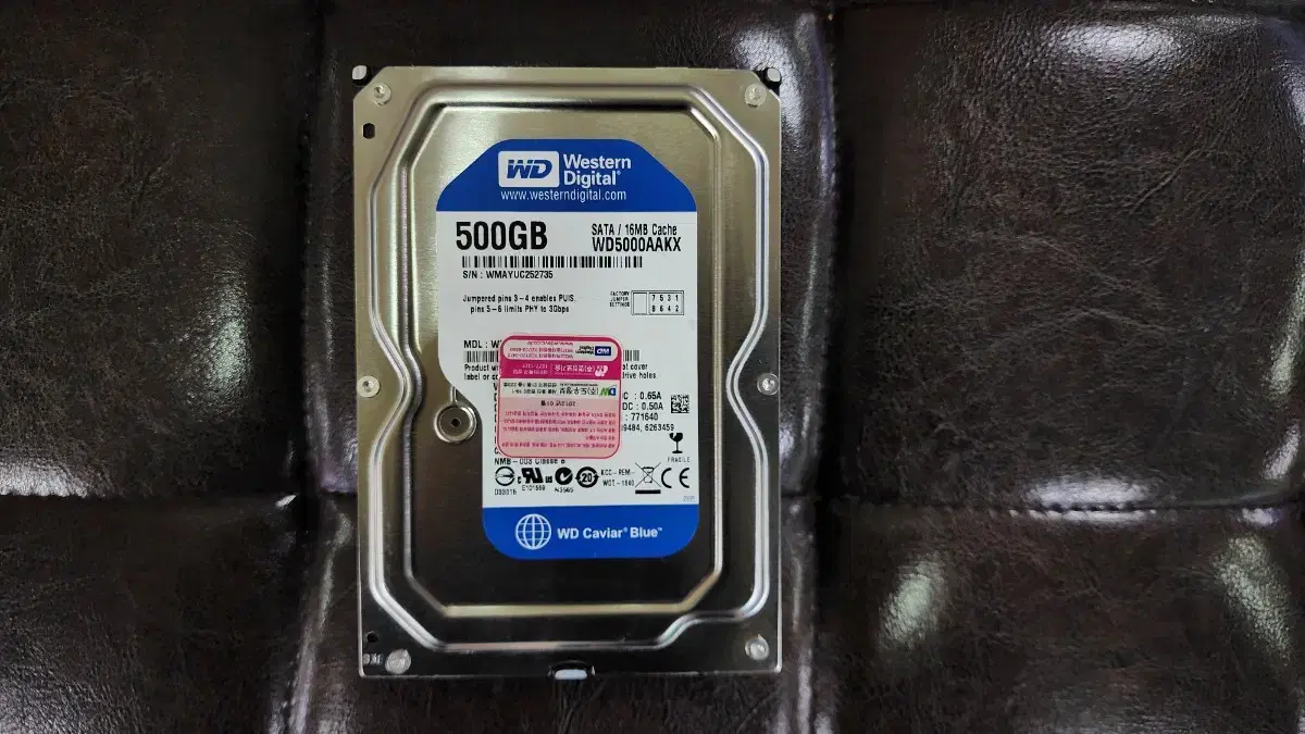 WD HDD 3.5 하드디스크 500GB 중고