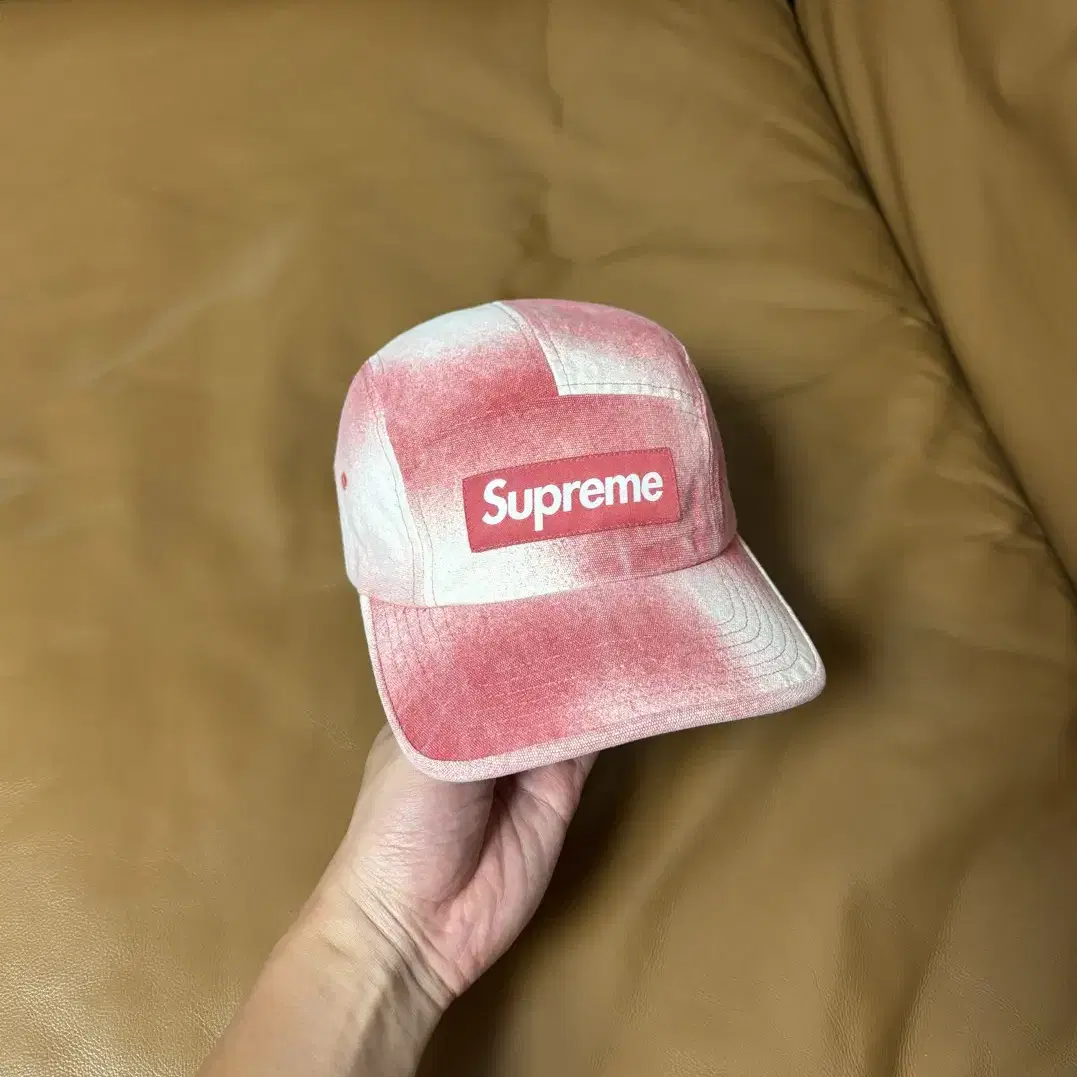 Supreme 슈프림 캠프캡 모자 (Washed Canvas Red)