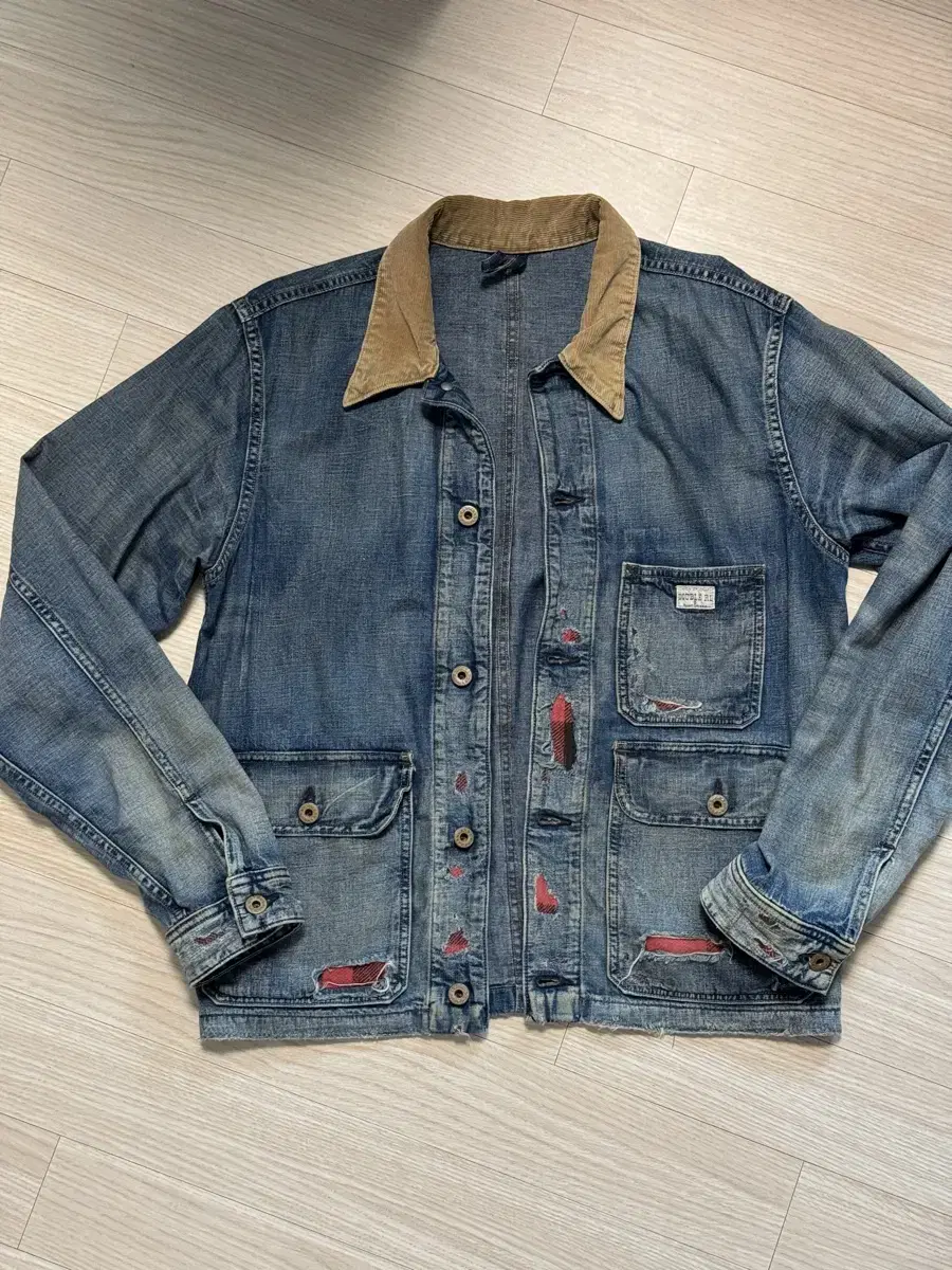 RRL Indigo Cotton Linen Denim Work Jacket