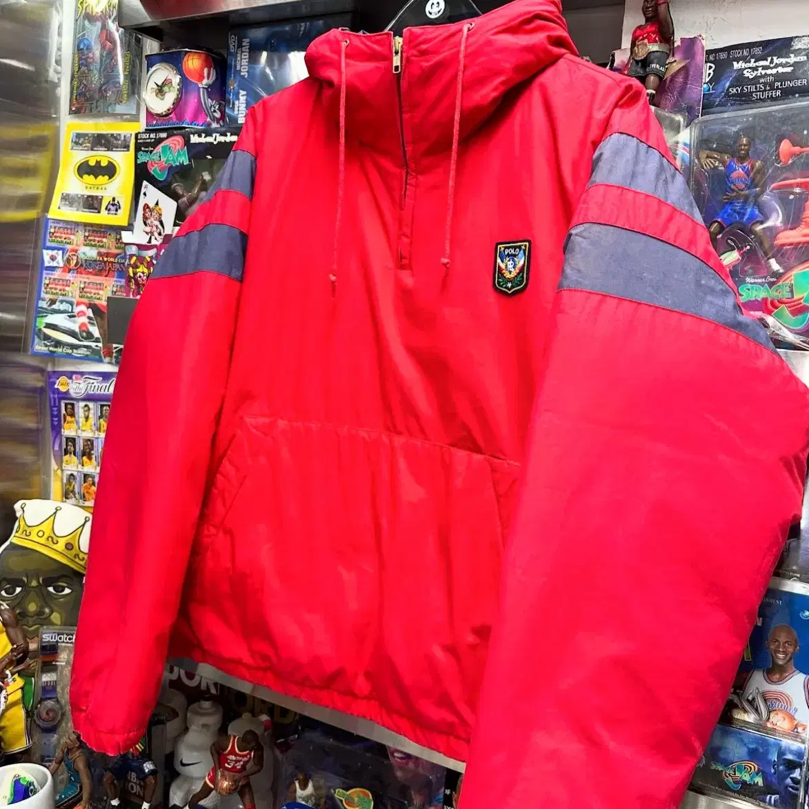 80s polo uni crest anorak down 폴로 다운 아노락