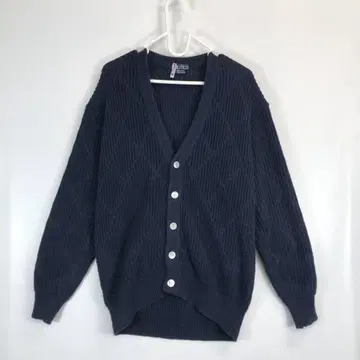 80s 90s 일본제 노티카 코튼 가디건 다크 네이비