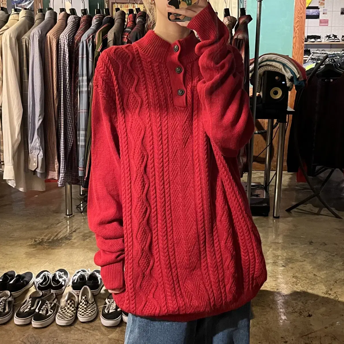 Polo Ralph Lauren Chaps Button Cable Knit