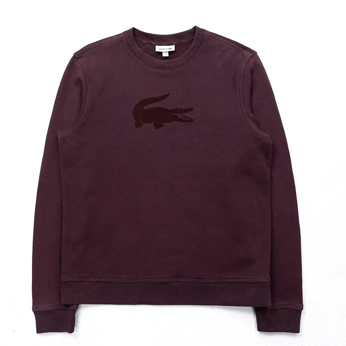 [100] Lacoste Burgundy Big Logo Man-to-Man