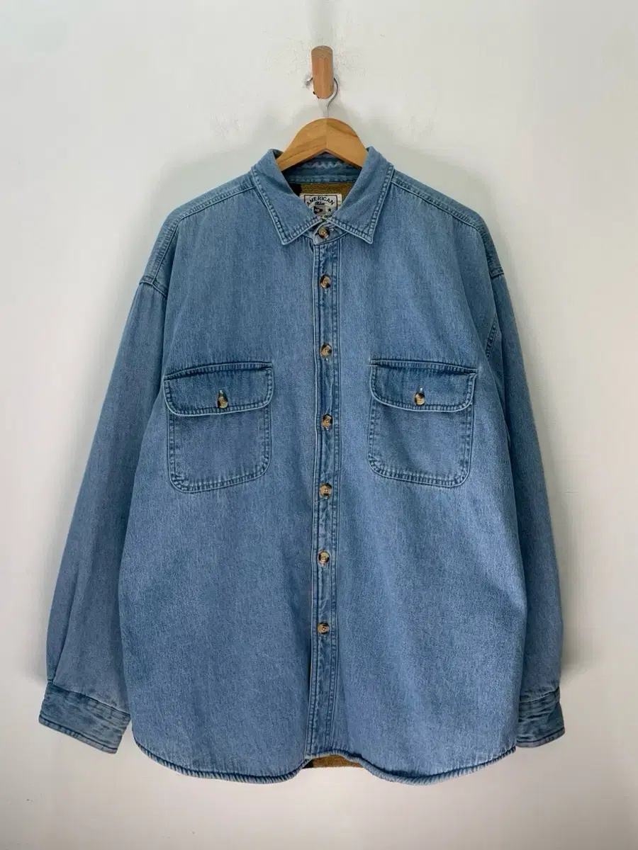 (L) American Vintage Flannel Denim Jacket