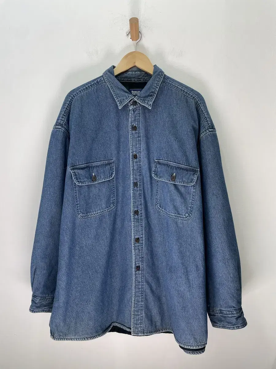 (2XL) Vintage Flannel Denim Jacket