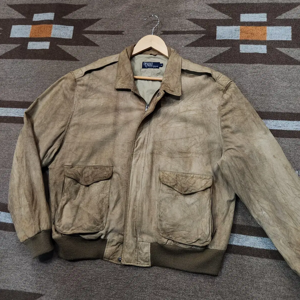 Polo Ralph Lauren 80s Goatskin Suede A2 Jacket XL