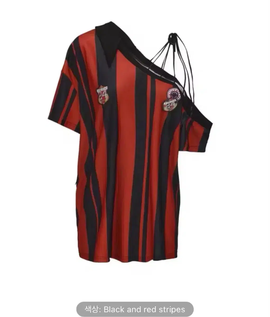 24ANS Football Jersey Short Sleeve T-Shirt Striped One Off Shoulder Blockcore Rugby Jersey