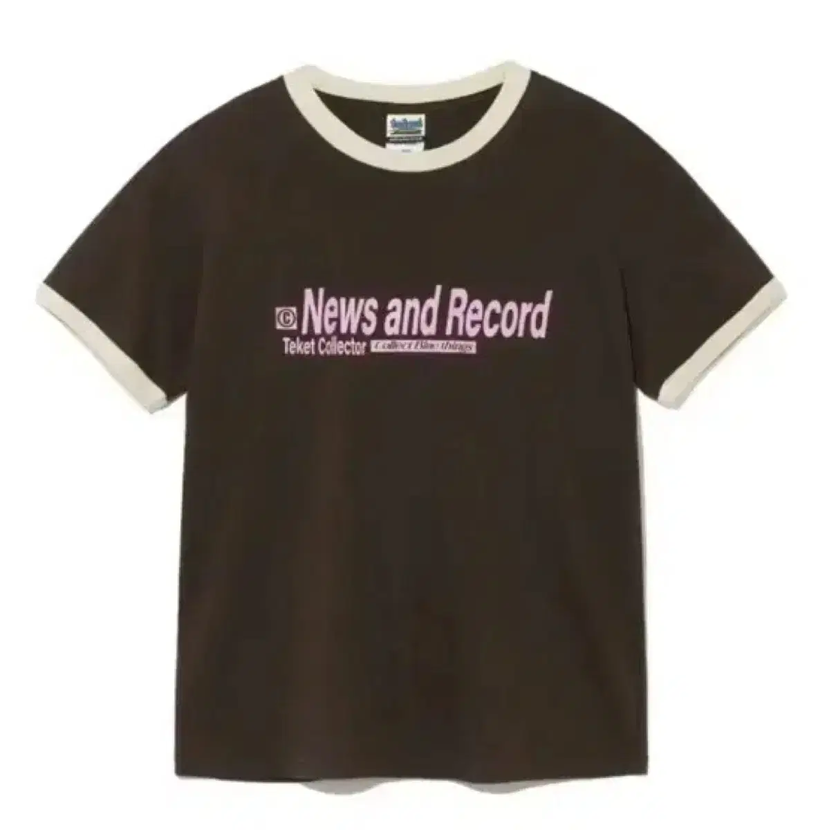 테켓 링거티 브라운 Teket record ringer tee brown