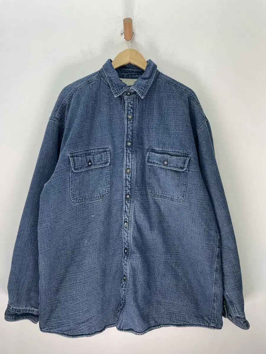 (XL) Vintage Flannel Denim Jacket