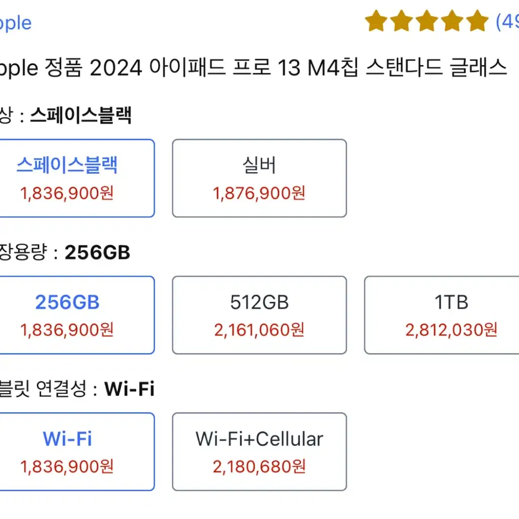 Apple 2024 아이패드 프로 13 m4칩 스탠다드 글래스