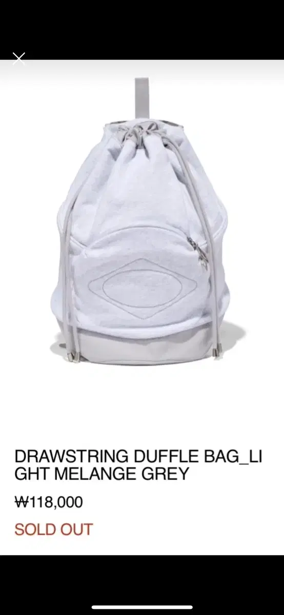 (새상품)미스치프 백팩 DRAWSTRING DUFFLE BAG LI GH