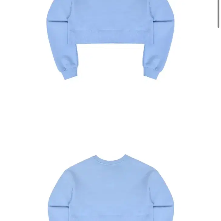 본투윈 B PENDANT CROP SWEATSHIRTS 스카이블루