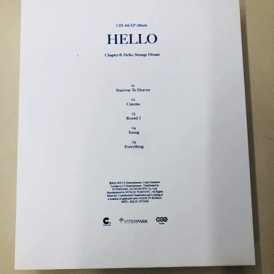 CD/ 씨아이엑스 CIX 4집 Hello, Strange Dream