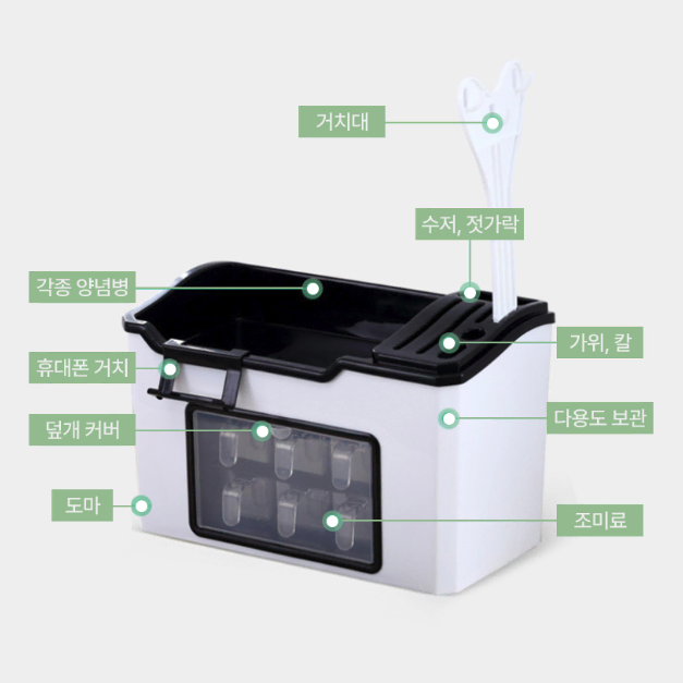 조미료 정리함 [무배] 양념 보관함 / 주방 양념통 / 키친 오거나이저