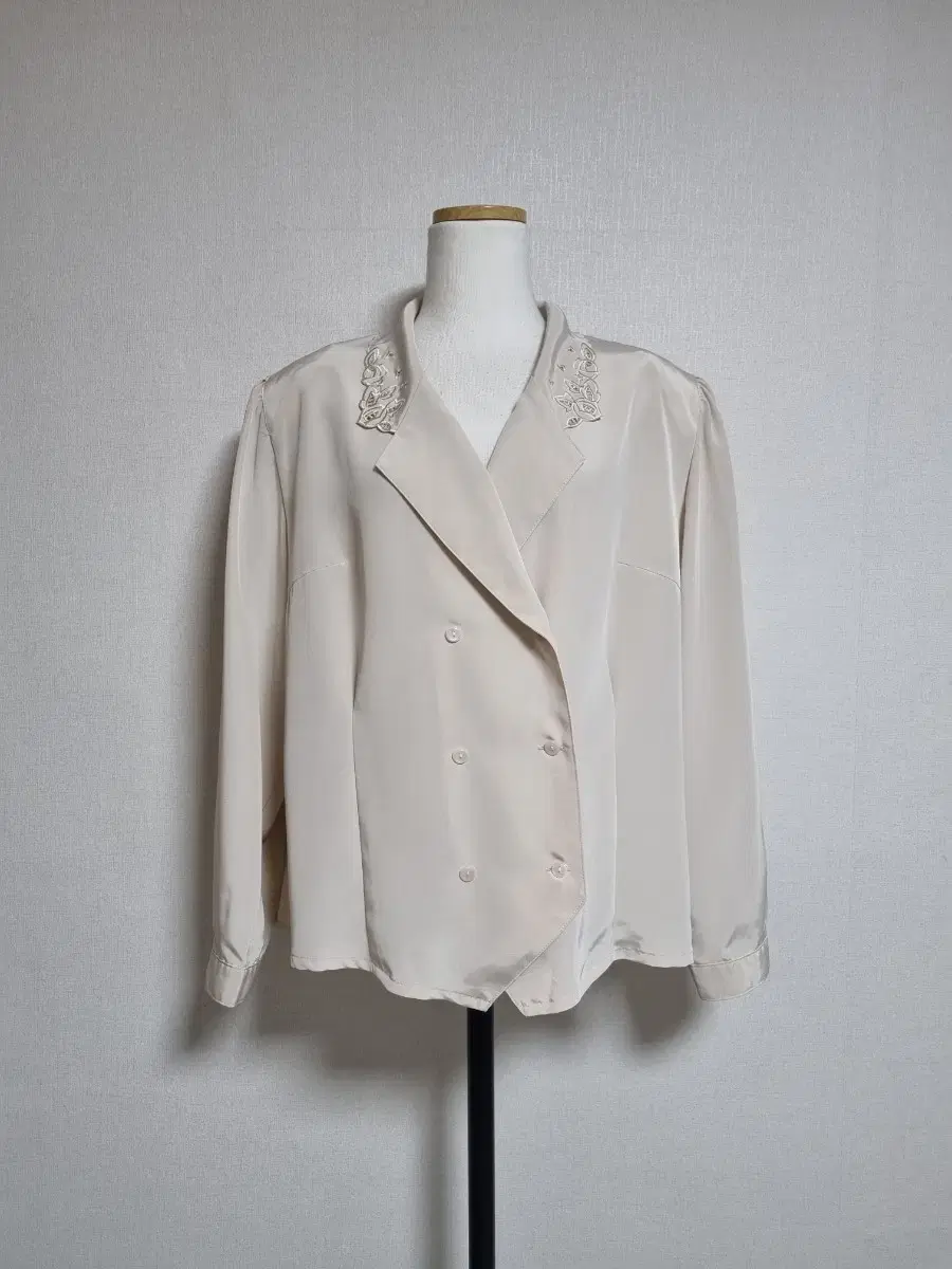 Beige Jacket Type Blouse