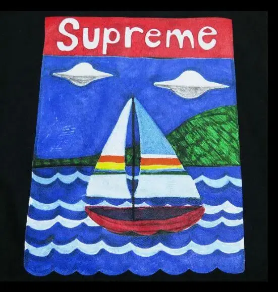 [XL]Supreme Sailboat T-Shirt Black - 20SS