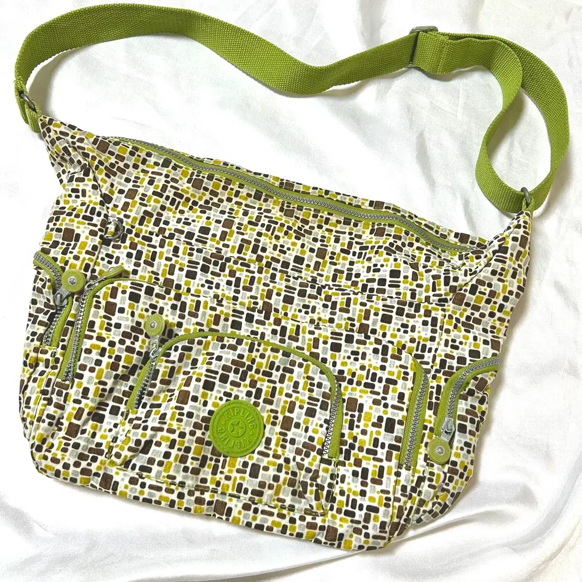 극레어 빈티지 키플링 그린 크로스백