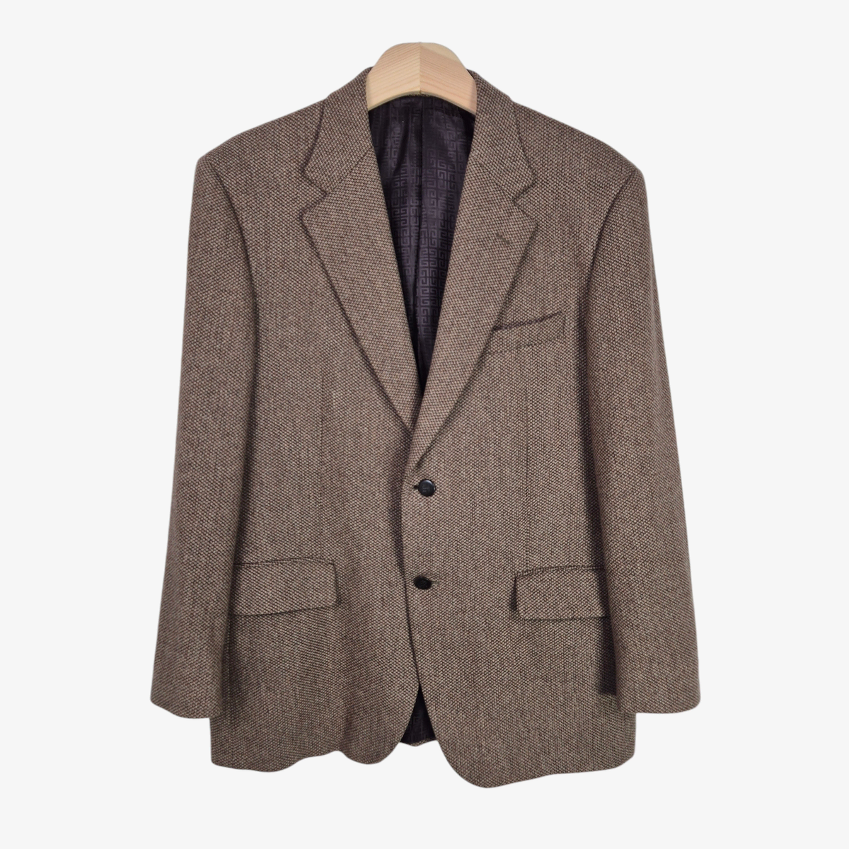 [105] Givenchy Brown Cashmere-blend Wool Blazer