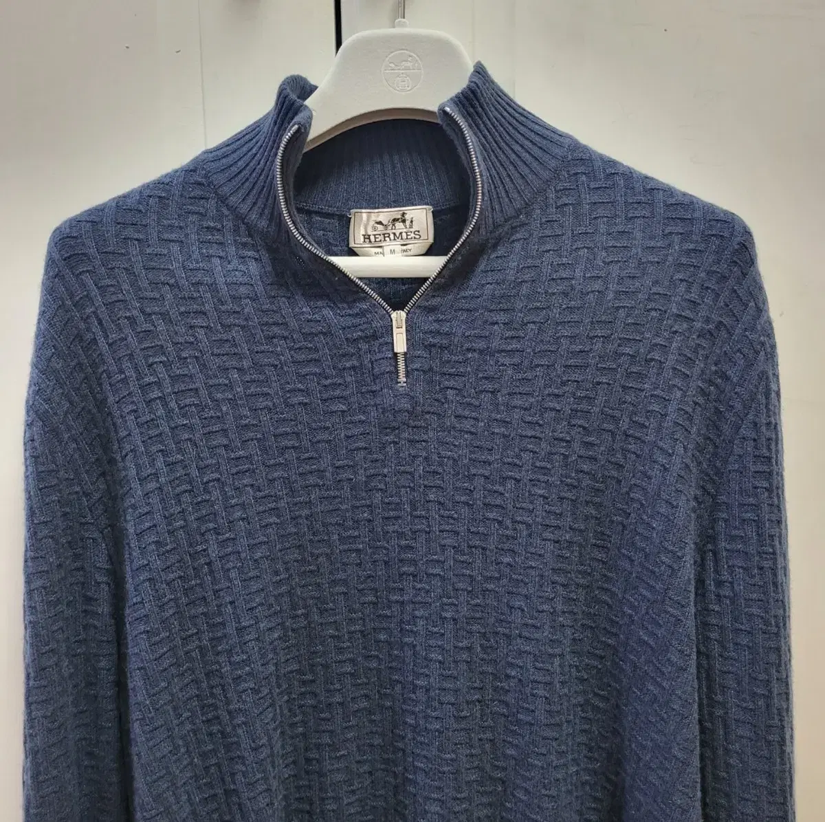 Hermès Knitted zip-up cashmere100% M