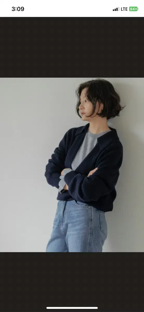 문달 soma knit navy