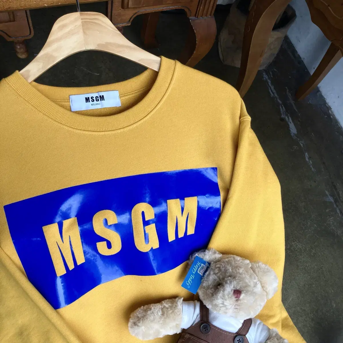 MSGM 박스로고 맨투맨