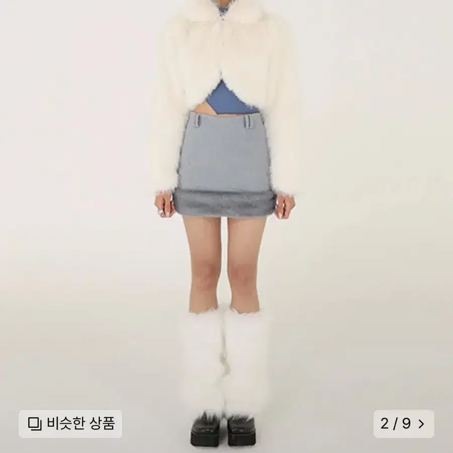 어글리쉐도우 크롭 퍼 자켓 CROP FUR JACKET(IVORY)