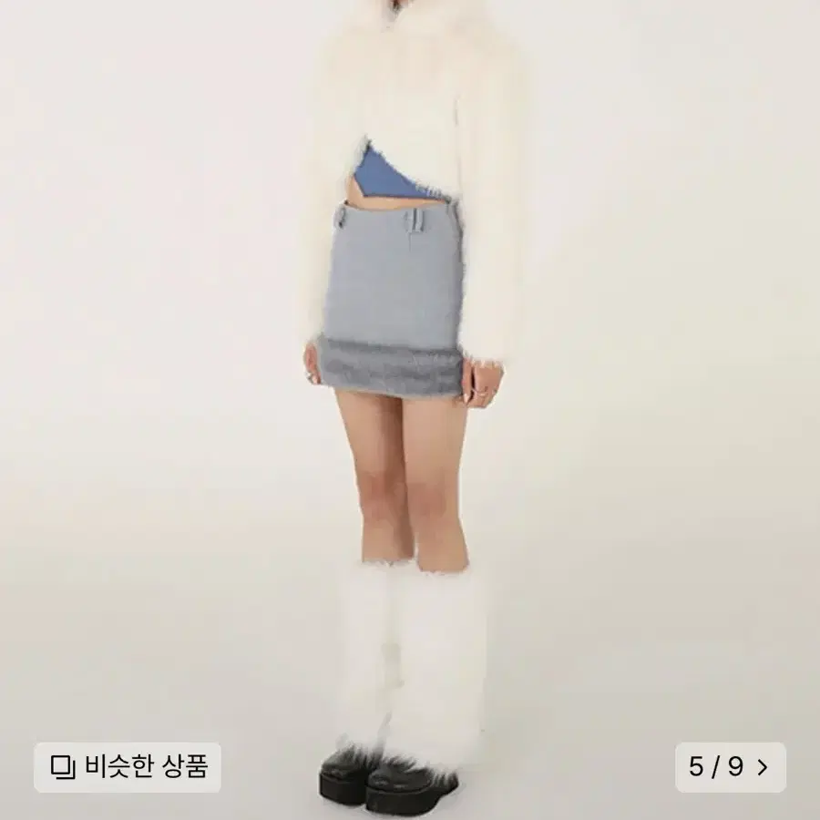 어글리쉐도우 크롭 퍼 자켓 CROP FUR JACKET(IVORY)