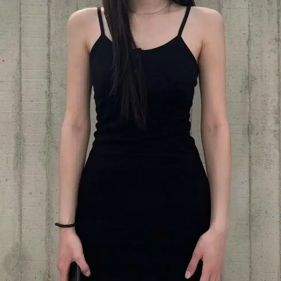 보헤미안서울 BUTTON SLEEVELESS DRESS, BLACK