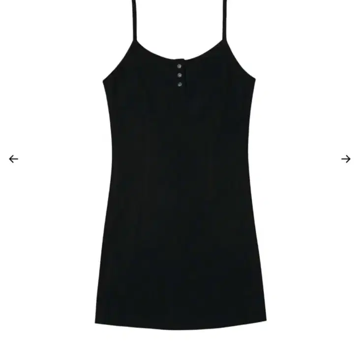 보헤미안서울 BUTTON SLEEVELESS DRESS, BLACK