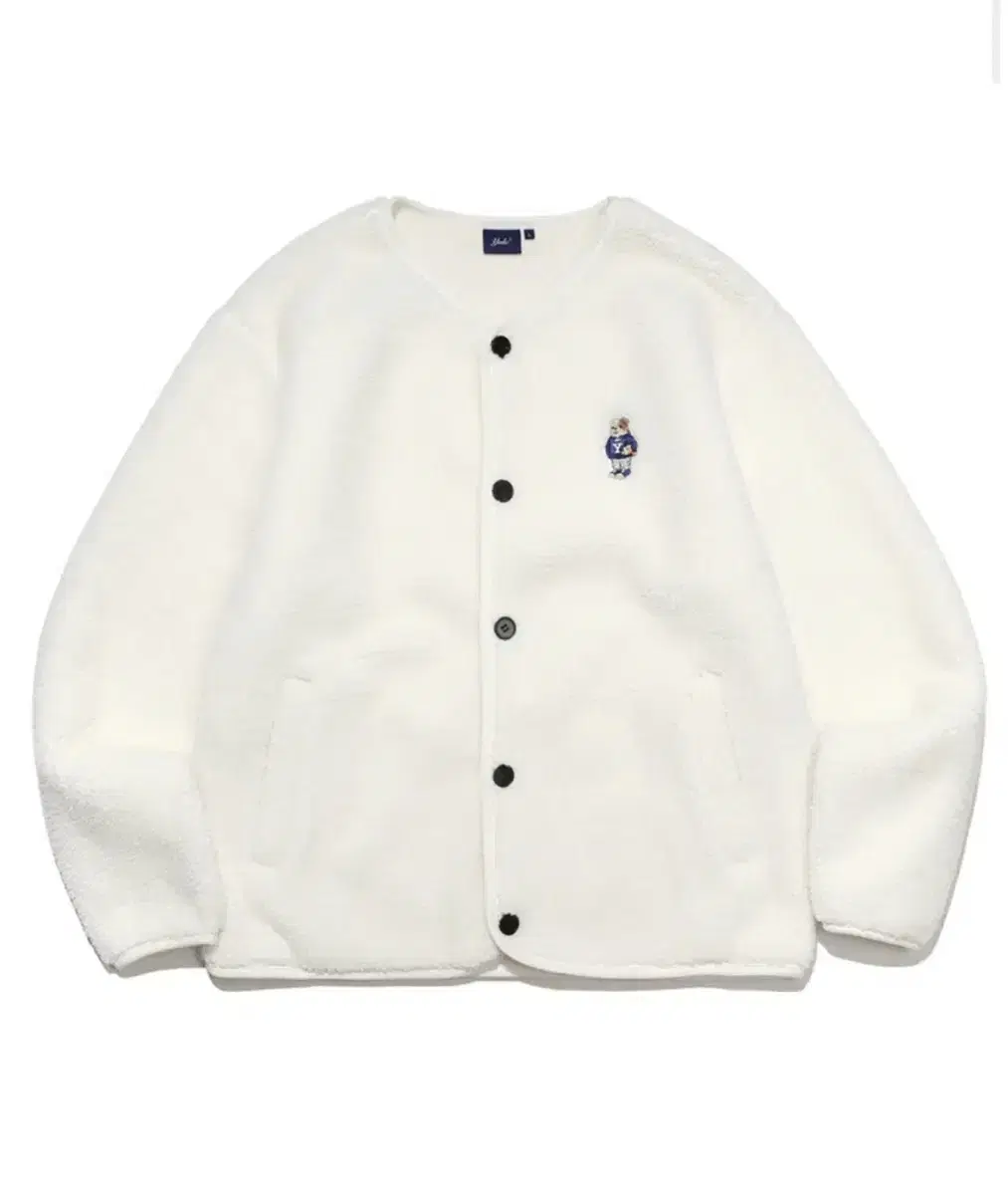 Yale Embroidery Dan Kararis Boa Fleece Jacket_Ivory S Small